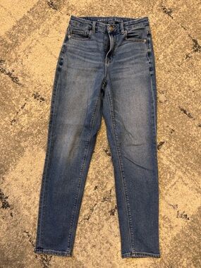 American Eagle Outfitters Dark Blue High-Rise Skinny Jeans